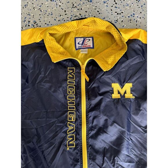 Mens Vintage 90's Logo Athletic University of Michigan Full-Zip Jacket Size XL - Picture 2 of 3